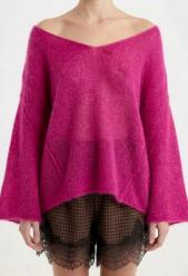 VICOLO Oversized V-Neck Sweater 